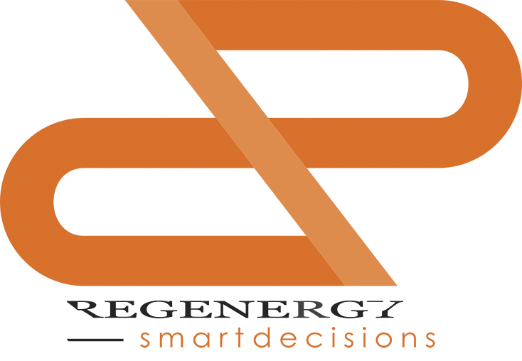 Regenergy's company logo – orange version